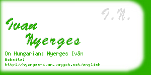 ivan nyerges business card